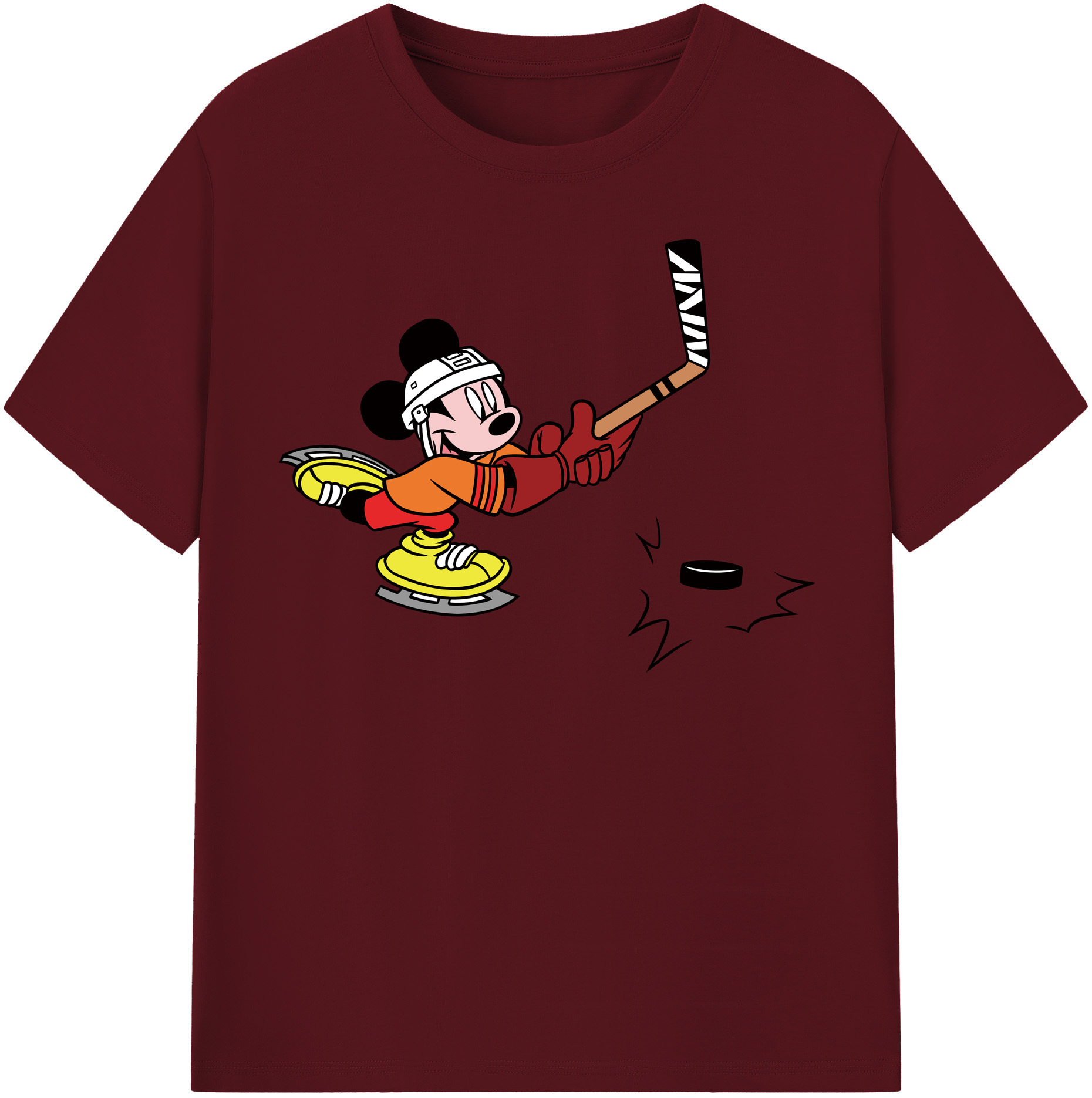 （画像用） ミッキーマウス Mickey Mouse 綿100％半袖Tシャツ（フロントプリント）